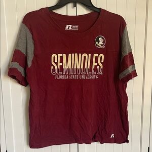 Russell Athletic Seminoles Maroon and Gray T-Shirt